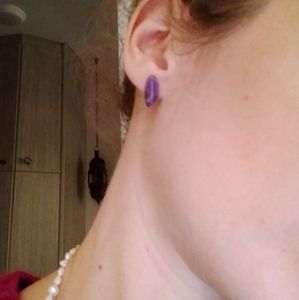 Amethyst Post Earrings